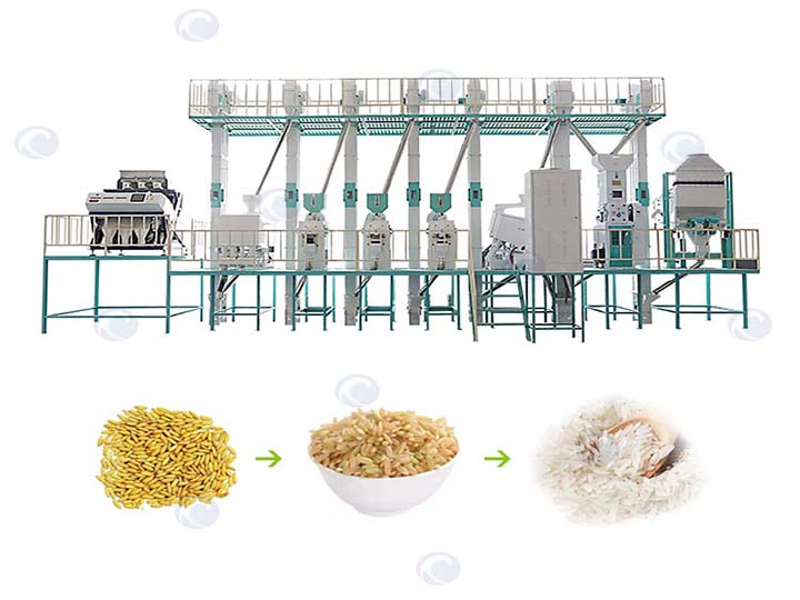 Линия помола риса 60 тонн