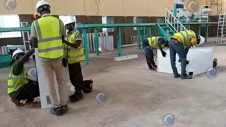 rice milling equipment assembled in Burkina Faso