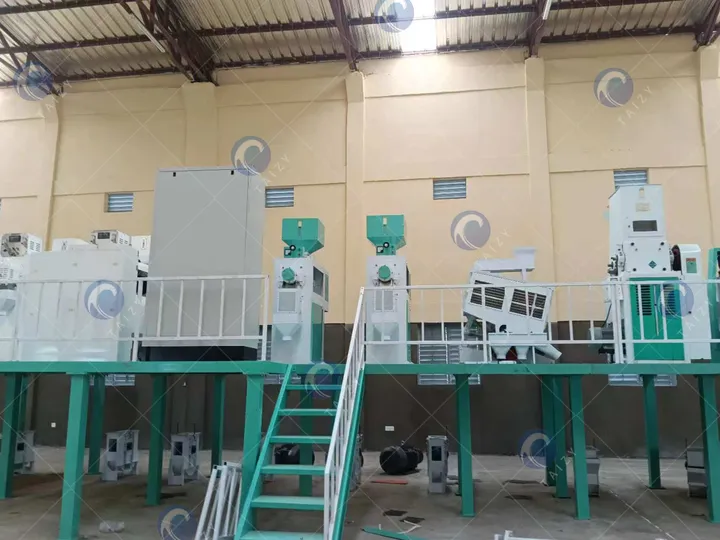 rice milling machine installation platform