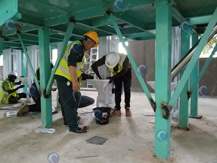 rice processing machine technical installation